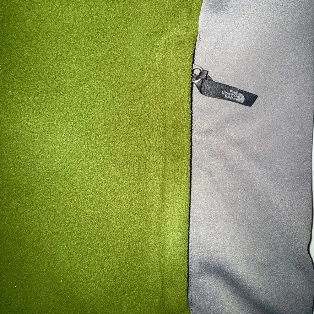 The North Face Full Zip Fleece Jacket Men’s Large Olive Green Gray TKA 100